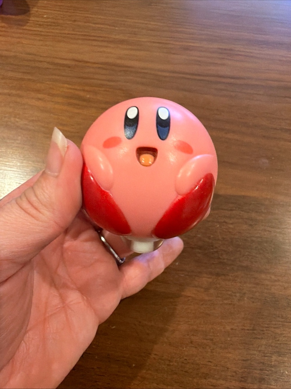Pokemon Pink Kirby Figure with Red Accents